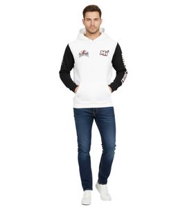 Hollister X NBA Miami Heat Men's Hoodie Cotton Pullover Hooded Sweatshirt 322-221-1591-104 White/Black