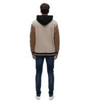 Hollister X NBA Herren College-Jacke mit NBA Team-Logos Übergangs-Jacke Herbst-Jacke 322-222-0804-405 Beige