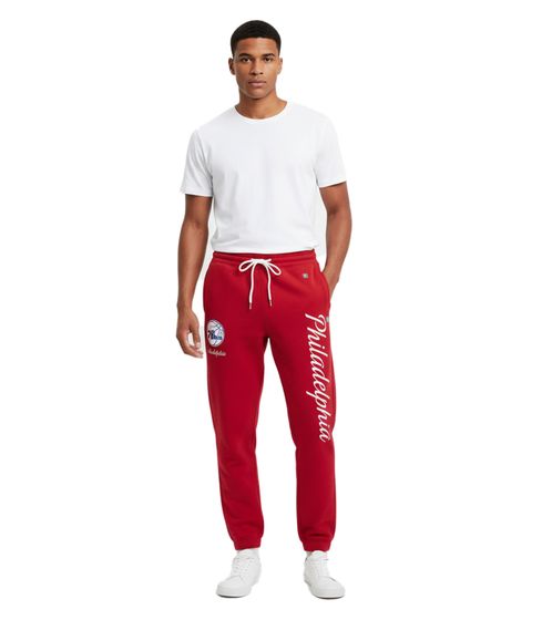 Hollister X NBA Philadelphia 76ers Jogginghose mit Team-Logo-Aufdruck Baumwoll-Hose 334-345-0853-500 Rot