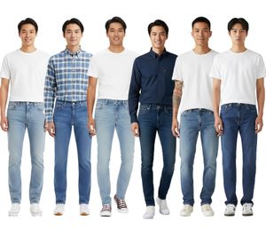 LEVI'S 511 Slim-Fit Men's Jeans, Slim Fit, Cotton Trousers 04511 in Various Styles, Blue