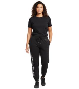Hollister X Social Tourist Damen Jogginghose Baumwoll-Hose Homewear-Hose 365-347-0005-900 Schwarz