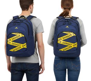 Rivacase Erebus Urban Rucksack mit 15,6" Laptopfach Alltags-Rucksack City-Rucksack 30L 5461 BL Blau 