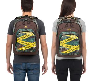 Rivacase Erebus Urban Rucksack mit 15,6" Laptopfach Alltags-Rucksack City-Rucksack 30L 5461 JN Braun/Grün