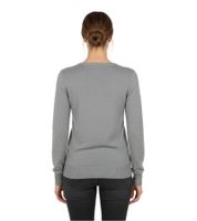 Stylish Women's V-Neck Knit Sweater in Premium Cotton, 133-015 Gray