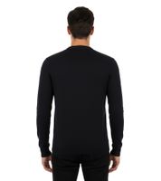 Stylischer Herren Strick-Pullover mit V-Ausschnitt Premium-Baumwolle 143-005 Schwarz