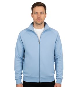 Sportliche Herren Sweat-Jacke mit French-Terry-Sweatmaterial Baumwoll-Jacke Pullover 0606020003 020 Hellblau