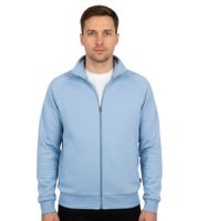 Sportliche Herren Sweat-Jacke mit French-Terry-Sweatmaterial Baumwoll-Jacke Pullover 0606020003 020 Hellblau