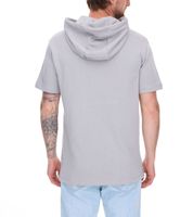 Sweat à capuche, t-shirt ou sweat d'été EIGHT2NINE pour homme, en coton, manches courtes, coloris gris clair ou kaki
