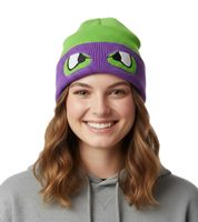 Teenage Mutant Ninja Turtles Beanie Strick-Beanie Fan-Artikel KC07Q Grün im Charakter-Design Raphael (Rot) Donnie (Violett) Michelangelo (Orange)