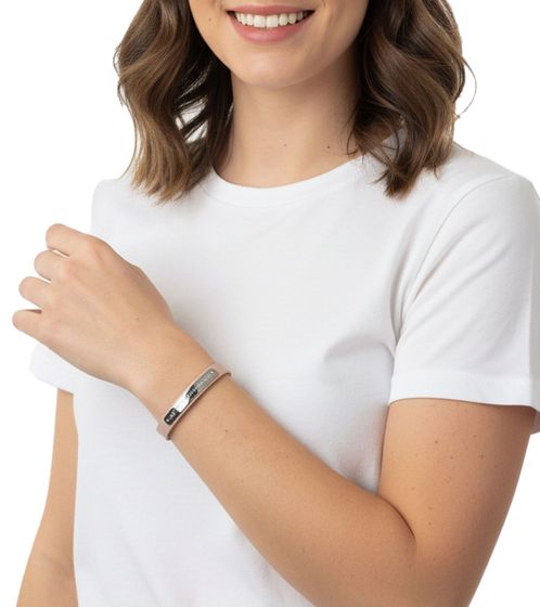 Paul Hewitt Women's Bracelet with Signum Coordinates, Leather Bracelet PH-FSC-S-N Beige