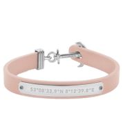 Paul Hewitt Women's Bracelet with Signum Coordinates, Leather Bracelet PH-FSC-S-N Beige