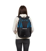 Rivacase Mercantour Backpack with 15.6" Laptop Compartment, Everyday Backpack, 20L, 5225 in Gray/Red or Black/Blue