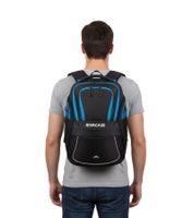 Rivacase Mercantour Backpack with 15.6" Laptop Compartment, Everyday Backpack, 20L, 5225 in Gray/Red or Black/Blue