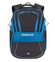 Rivacase Mercantour Backpack with 15.6" Laptop Compartment, Everyday Backpack, 20L, 5225 in Gray/Red or Black/Blue