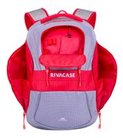 Rivacase Mercantour Backpack with 15.6" Laptop Compartment, Everyday Backpack, 20L, 5225 in Gray/Red or Black/Blue
