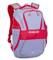 Rivacase Mercantour Backpack with 15.6" Laptop Compartment, Everyday Backpack, 20L, 5225 in Gray/Red or Black/Blue