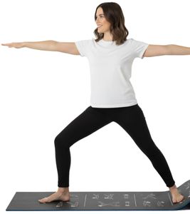 FERRINO Yoga-Matte rutschfeste Fitnessmatte Gymnastik 186x61 cm 11114 Blau/Schwarz