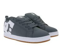 Baskets basses DC Court Graffik pour homme, style skate, en cuir véritable avec perforations d'aération (réf. 300529), coloris gris ou noir