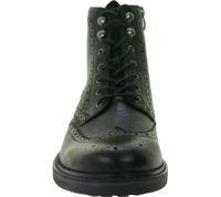 Clarks Newford Men's Boots, Genuine Leather Shoes with Contour Cushion Footbed, Lace-Up Boots 26183842 Black