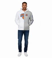 Hollister X NBA Men's Hoodie with Team Logo Print, Cotton Pullover 322-221-1590, featuring the New York Knicks in Gray/White or the Dallas Mavericks in White/Black