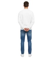 Hollister X NBA Men's Cotton Sweatshirt with Team Logo Print, Long Sleeve Shirt 322-224-0042 in Gray and Beige