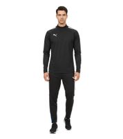 PUMA Teamliga 1/4 Zip Top Herren Sweatshirt nachhaltiges Trainings-Shirt mit dryCELL Sport-Shirt 65723 in Rot und Schwarz