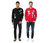 Felpa da uomo Hollister X NBA con loghi delle squadre NBA, maglia a maniche lunghe in cotone 322-221-1592 in nero o rosso