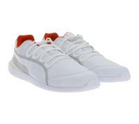 PUMA X Scuderia Ferrari Sf Evo Cat Herren Sneaker mit Ferrari-Logo Echtleder-Schuhe Motorsport 306009 03 Weiß