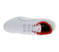 PUMA X Scuderia Ferrari Sf Evo Cat Herren Sneaker mit Ferrari-Logo Echtleder-Schuhe Motorsport 306009 03 Weiß