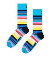 Lot de 3 paires de chaussettes Happy Socks en coton, motifs à carreaux, rayures et cerises, style losanges, présentées dans un coffret cadeau (P002655), bleu/rouge/blanc.