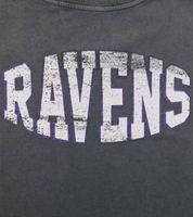 T-shirt homme RE:COVERED X NFL Baltimore Ravens avec casque de football américain, col rond en coton, RCNFL13, gris uni ou tie-dye violet/blanc