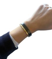 Set di bracciali rigidi bicolore da donna Calvin Klein, bracciale in acciaio inossidabile, gioielli KJ06JD2101, grigio scuro/nero