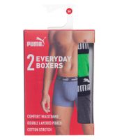 Confezione da 10 boxer PUMA Everyday Basic da uomo, in cotone, 701232894 004 Grigio/Verde