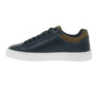 s.Oliver Men's Low Top Sneakers with Embossed Logo, Genuine Leather Shoes 5-13604-43 805 Dark Blue