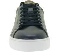 s.Oliver Men's Low Top Sneakers with Embossed Logo, Genuine Leather Shoes 5-13604-43 805 Dark Blue