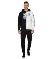 Hollister X NBA Men's Hoodie with Team Logo Print, Cotton Pullover 322-221-1590, Various Models: New York Knicks (Gray/White), Dallas Mavericks (White/Black), or Chicago Bulls (Black/Red)