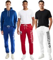 Hollister X NHL oder NBA Herren Jogginghose mit Rangers-Schriftzug Baumwoll-Hose 334-345 verschiedene Modelle New York Rangers (Blau), Philadelphia 76ers (Rot) oder Brooklyn Nets (Weiß)