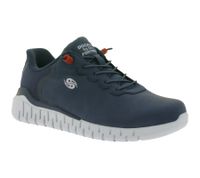 Baskets homme Dockers by Gerli à lacets élastiques, en cuir véritable bleu marine 57ST001-620660