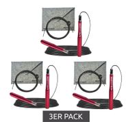 3er Sparpack BEASTGEAR Elite Premium-Aluminium-Springseil 3m Speed-Fitness-Springseil für fortgeschrittene Fitness Boxen, MMA, HIIT, Krafttraining und Double Unders Workout Rot/Schwarz
