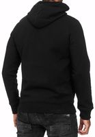Pull à capuche tendance pour homme avec fermeture éclair latérale, modèle 7006, noir