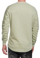 Urbanes Sweatshirt für Herren mit geripptem Ärmeldesign Pullover Sweater 19056 Hell Grün