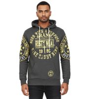 Versatile men's hooded sweatshirt with cool brand prints Hoodie Sweater 19078 Anthracite