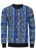 Cooles Sweatshirt für Herren im coolen New York-Style Pullover Sweater 19132 Blau