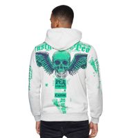 Elegante maglione con cappuccio e stampa alla moda per uomo, maglione pullover 19149 Grigio