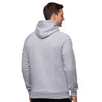 Sportlicher Hoodie für Herren Kapuzen-Pullover mit Marken-Schriftzug auf lässigem Frontdetail Sweater Sweatshirt 19150 Grau Melange