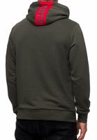 Suéter con capucha de moda para hombre, sudadera con capucha y elegante bolsillo en la manga, jersey 19151 Caqui