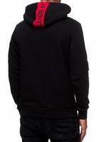 Suéter con capucha moderno para hombre, sudadera con capucha y elegante bolsillo en la manga, jersey 19151, negro