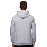 Cooler Kapuzen-Sweater für Herren Hoodie mit lässiger Kängurutasche Pullover Sweatshirt 19152 Grau Melange