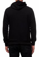 Kuscheliger Hoodie für Herren mit coolem Front-Detail Kapuzen-Pullover Sweater 19153 Schwarz