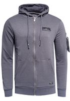 Sudadera acogedora para hombre con elegante bolsillo en la manga, jersey con capucha, jersey 19156, antracita